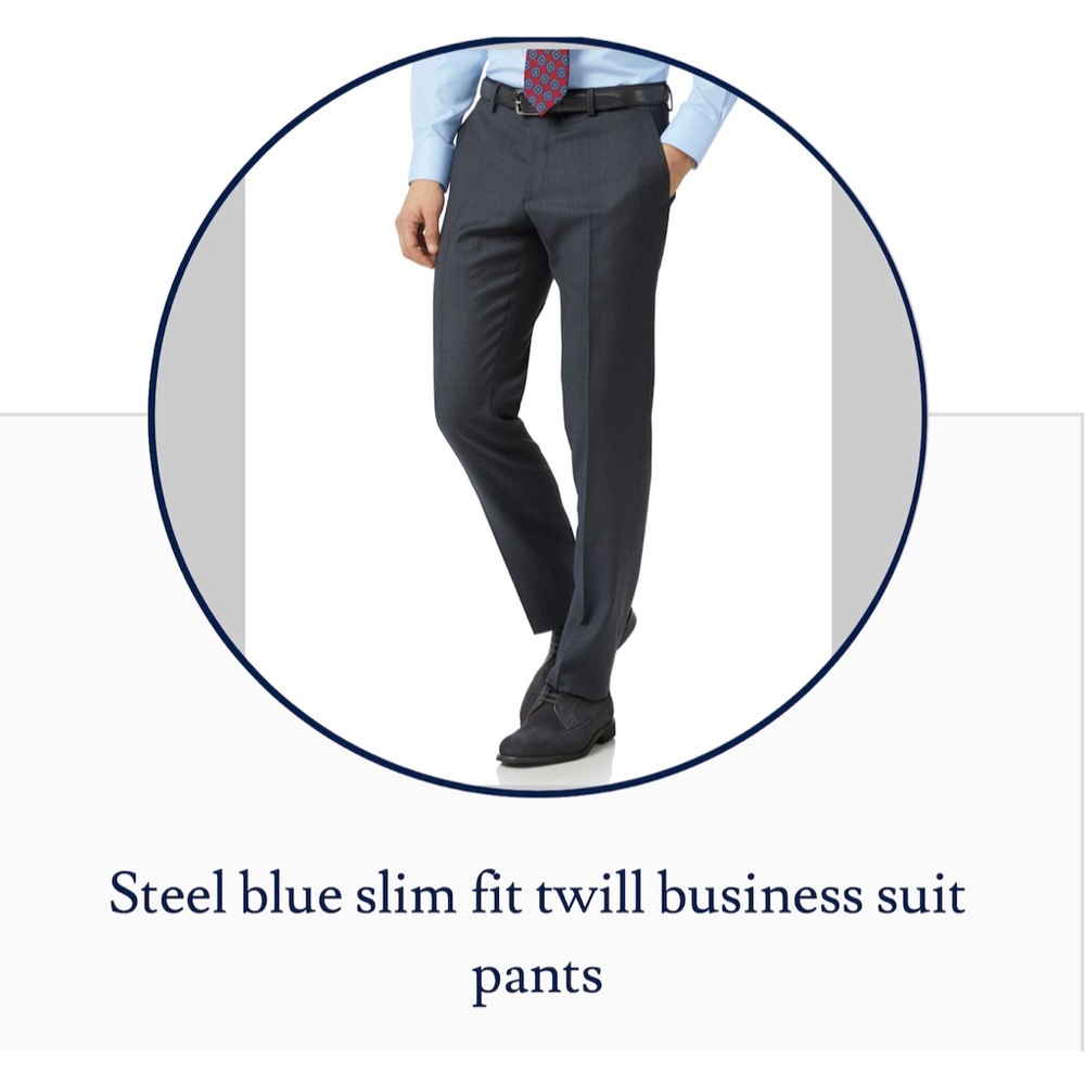 Wool Gray Business Trousers Dress Pants